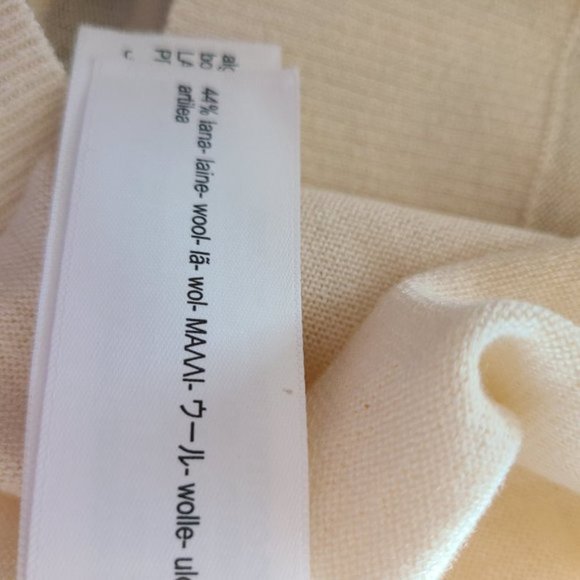 MASSIMO DUTTI NWT Cream Silk & Wool Sweater - Picture 6 of 6